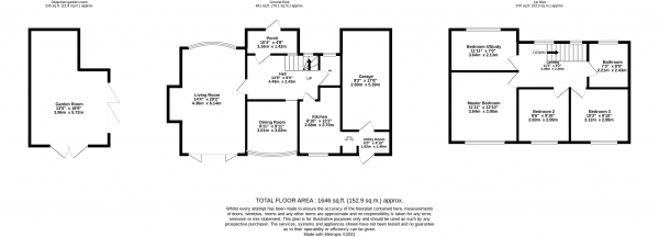 Floor Plan Image for 4 Bedroom Detached House for Sale in 4 BED, 3 RECEPTION ROOMS LARGE SOUTH FACING GARDEN, LUXURY DETACHED GARDEN ROOM/OFFICE Gatley, SK8 4QA