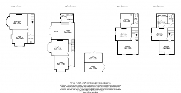 Floor Plan Image for 6 Bedroom Semi-Detached House for Sale in 6 Double Beds, 3 Reception Rooms ,Detached Garage, Ellesmere Park, M30 9HX