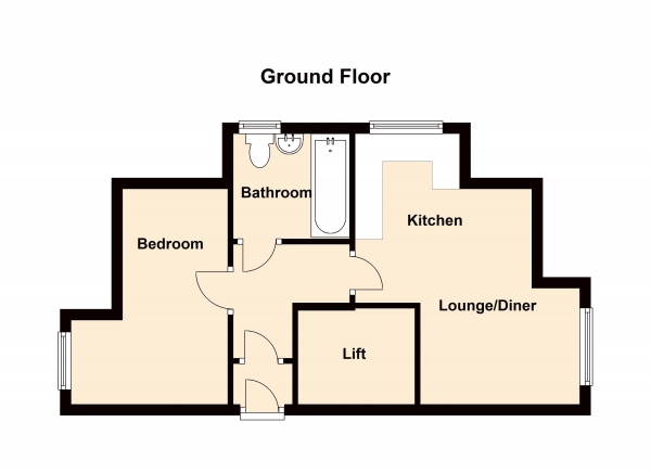 Floor Plan Image for 1 Bedroom Apartment for Sale in Nutfield Road, Redhill