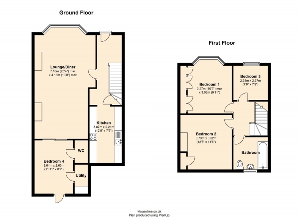 Floor Plan Image for 3 Bedroom Terraced House for Sale in Brook Road, Ilford
