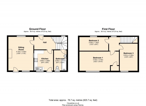 Floor Plan Image for 3 Bedroom Terraced House for Sale in Bignold Road, Upper Hellesdon, Norwich