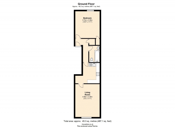 Floor Plan Image for 1 Bedroom Apartment for Sale in Marlborough Road, Gillingham