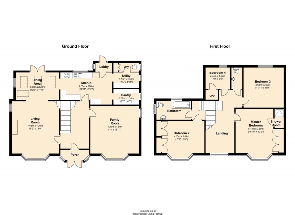 Floor Plan Image for 4 Bedroom Detached House for Sale in Burlington Road, Nottingham