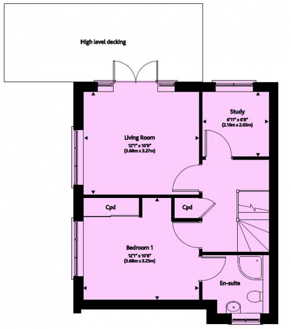 Floor Plan Image for 3 Bedroom Property for Sale in Compton Road, Wooburn Green