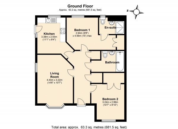 Floor Plan Image for 2 Bedroom Apartment for Sale in Birmingham Road, Stratford-Upon-Avon