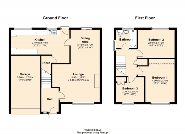 Floor Plan Image for 3 Bedroom Detached House for Sale in Mayfair Close, Warrington