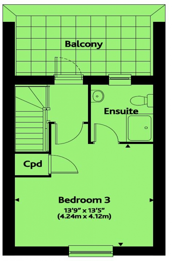 Floor Plan Image for 3 Bedroom Terraced House for Sale in Friars Mews, Aylesbury, 3 Bedrooms