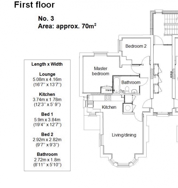 Floor Plan Image for 2 Bedroom Apartment for Sale in Newsom Place, St Albans