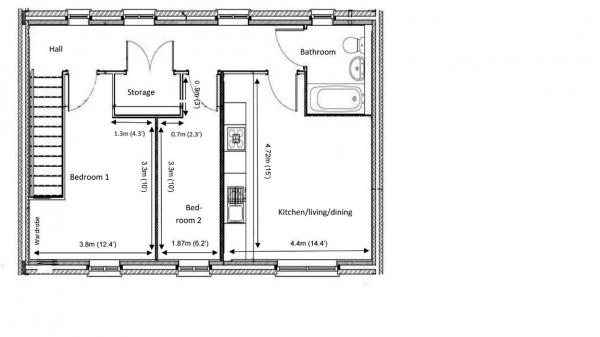 Floor Plan Image for 2 Bedroom Coach House for Sale in 2 Somerville Croft, Biggleswade, SG18 8GX