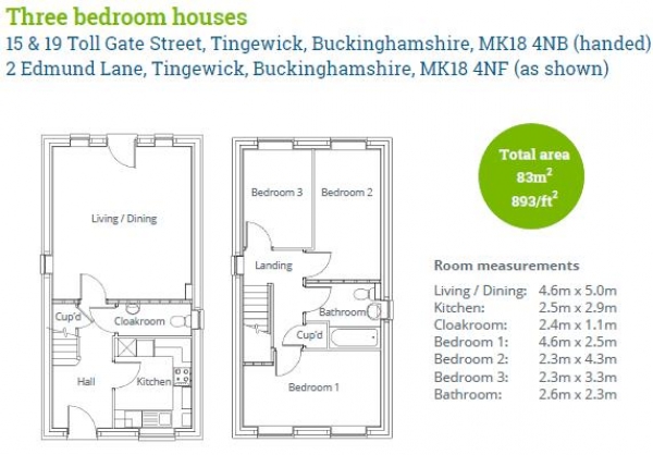 Floor Plan Image for 3 Bedroom Property for Sale in 15 Toll Gate Street, Tingewick, Buckingham MK18 4NB