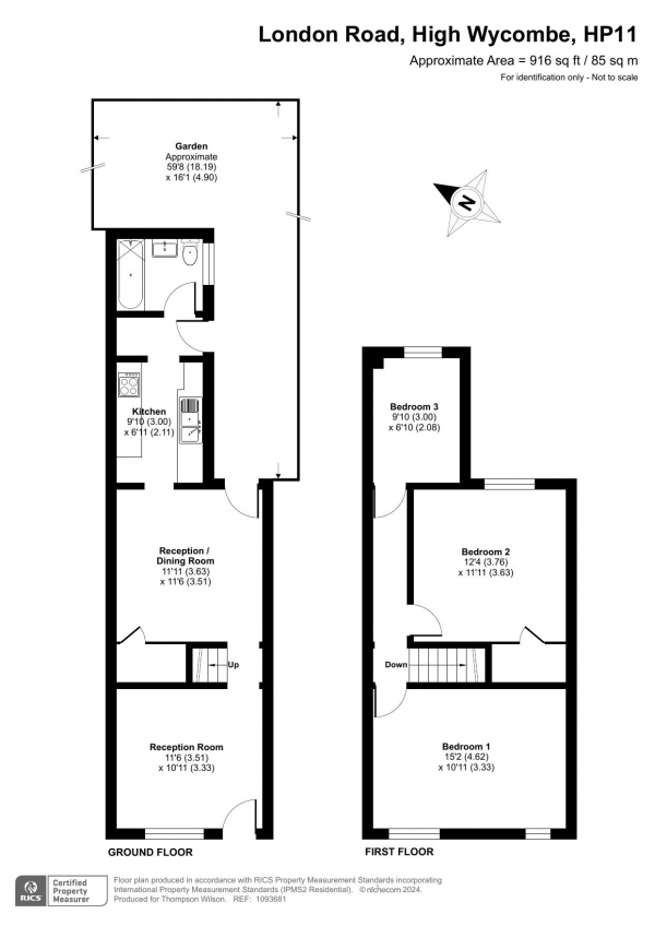 Floor Plan Image for 3 Bedroom Terraced House for Sale in London Road