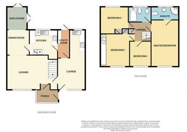 Floor Plan for 4 Bedroom Semi-Detached House for Sale in Crome Road, Pheasey, Great Barr, B43, 7NL - Offers Over &pound280,000