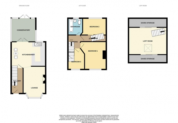 Floor Plan Image for 3 Bedroom Terraced House for Sale in Morland Road, Great Barr, Birmingham