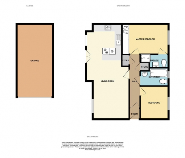 Floor Plan Image for 2 Bedroom Apartment for Sale in Binary Mews, Walsall Wood, Aldridge, Walsall