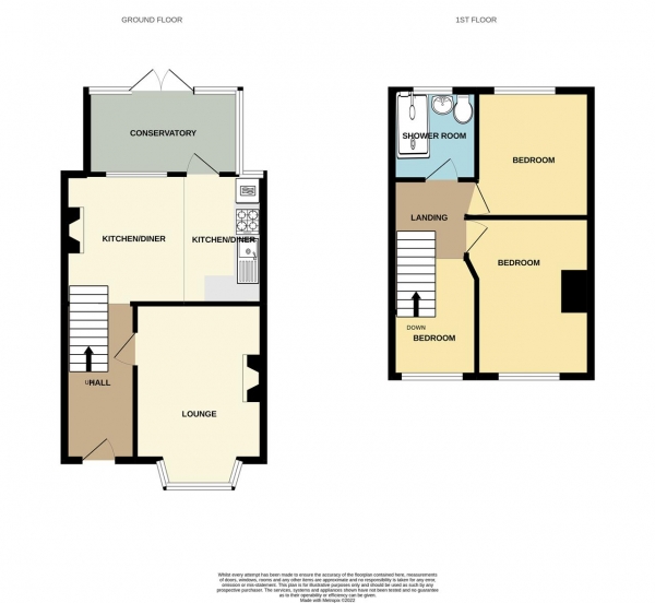 Floor Plan Image for 3 Bedroom Terraced House for Sale in Hathersage Road, Great Barr, Birmingham