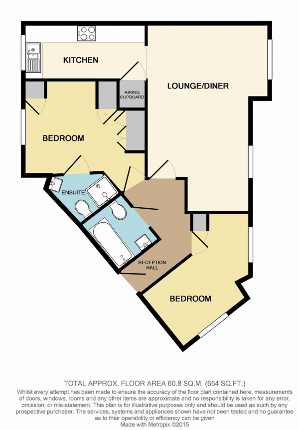 Floor Plan Image for 2 Bedroom Flat for Sale in The Briars, Aldridge