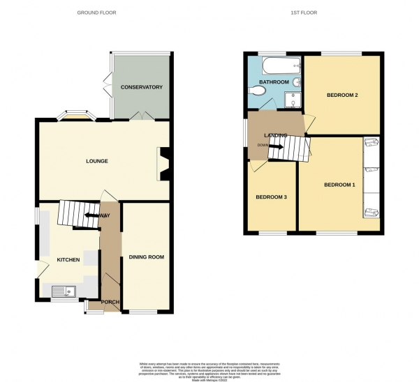 Floor Plan Image for 3 Bedroom Semi-Detached House for Sale in Park Farm Road, Great Barr, Birmingham