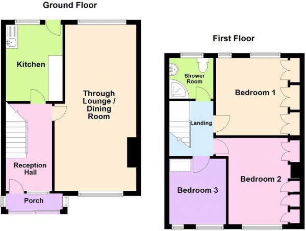 Floor Plan Image for 3 Bedroom Terraced House for Sale in Weybourne Road, Great Barr