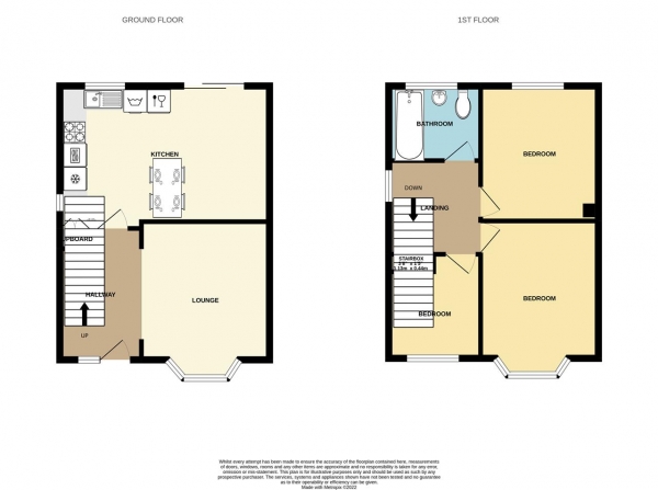 Floor Plan Image for 3 Bedroom Semi-Detached House for Sale in Wimperis Way, Pheasey, Great Barr, Great Barr, Birmingham