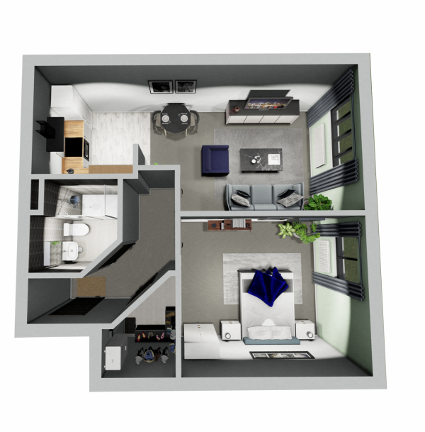 Floor Plan Image for 1 Bedroom Flat to Rent in Nuneaton, CV11