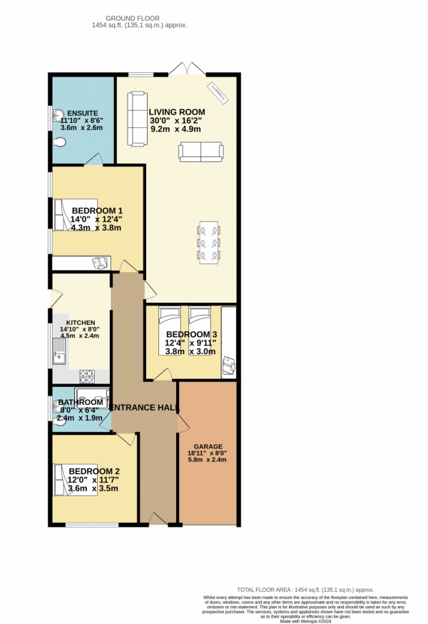 Floor Plan Image for 3 Bedroom Bungalow for Sale in Greens road, CV6