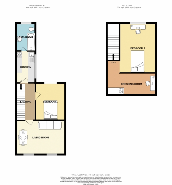 Floor Plan Image for 2 Bedroom Terraced House to Rent in Craven Street CV5