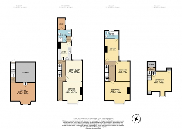 Floor Plan for 4 Bedroom End of Terrace House for Sale in Cecil Avenue, Strood, Strood, ME2, 3EA -  &pound325,000