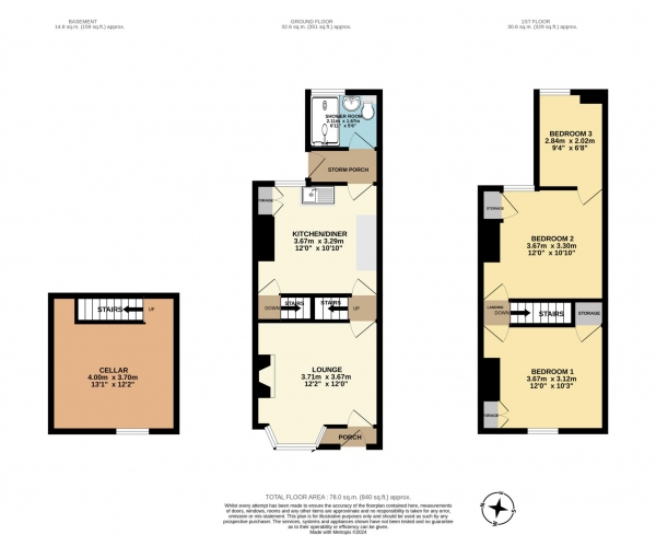 Floor Plan Image for 3 Bedroom Terraced House for Sale in Nelson Road, Gillingham