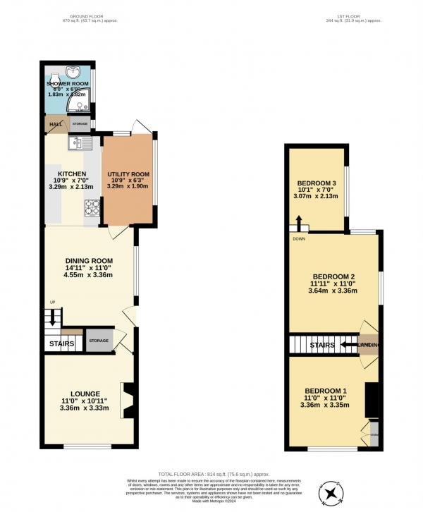 Floor Plan Image for 3 Bedroom Semi-Detached House for Sale in Station Road, Rainham