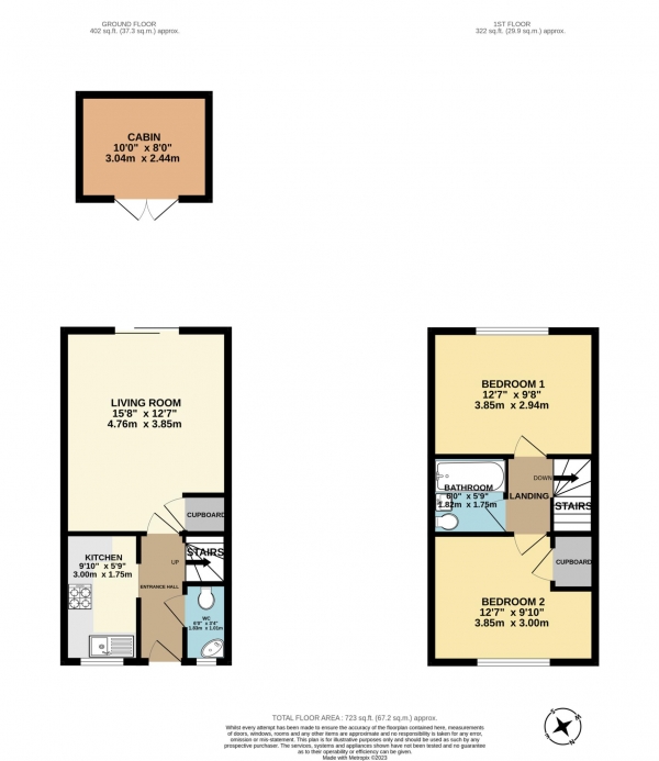 Floor Plan Image for 2 Bedroom Terraced House for Sale in Waterside Lane, Gillingham