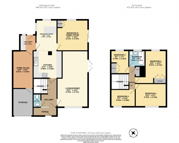 Floor Plan Image for 5 Bedroom Detached House for Sale in Leybourne Close, Chatham