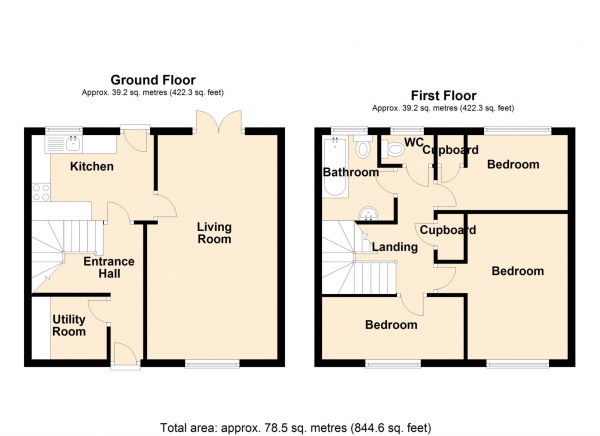 Floor Plan Image for 3 Bedroom Semi-Detached House for Sale in Cornwallis Avenue, Gillingham