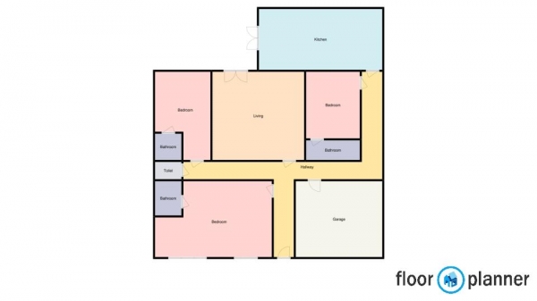 Floor Plan for 3 Bedroom Bungalow for Sale in School Lane, Shareshill, Shareshill, WV10, 7LE - Offers in Excess of &pound360,000