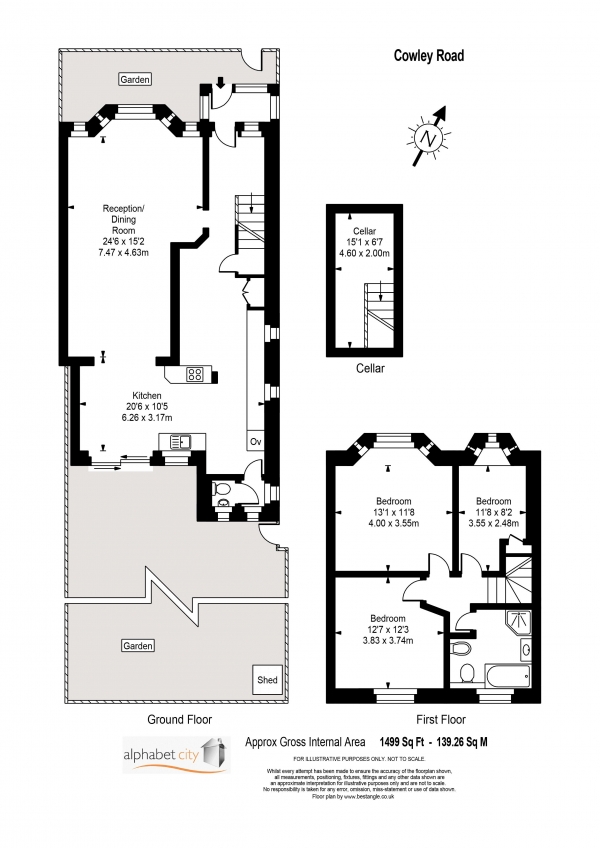 Floor Plan Image for 3 Bedroom Semi-Detached House for Sale in COWLEY ROAD, ILFORD IG1