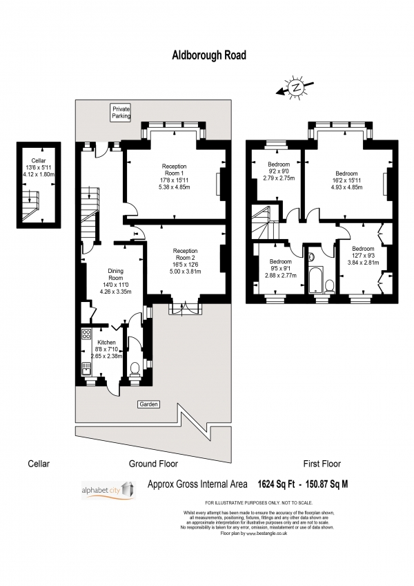 Floor Plan Image for 4 Bedroom Terraced House for Sale in Aldborough Road South, Ilford IG3