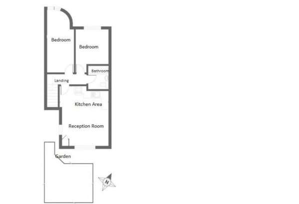 Floor Plan Image for 2 Bedroom Flat for Sale in Somervell Road, North Harrow, Middlesex, HA2 8UB