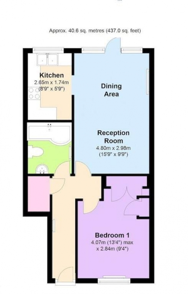 Floor Plan Image for 1 Bedroom Ground Maisonette for Sale in Whisperwood Close, Harrow Weald, Middlesex, HA3 7DR