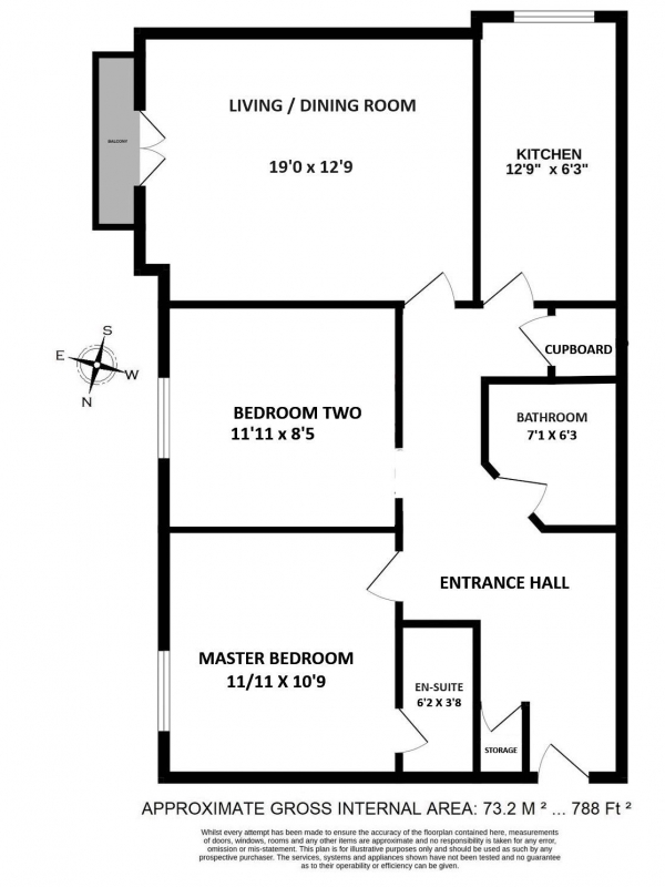 Floor Plan Image for 2 Bedroom Apartment for Sale in Mayfair Court, Stonegrove, Edgware, Middlesex, HA8 7UH