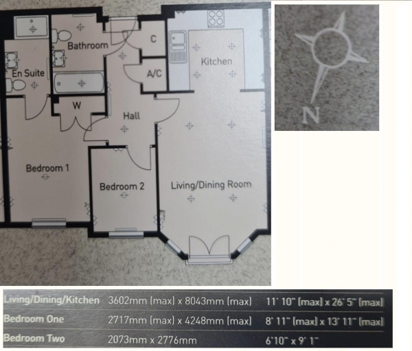 Floor Plan Image for 2 Bedroom Ground Flat for Sale in Casel Court, Brightwen Grove, STANMORE, Middlesex, HA7 4WH