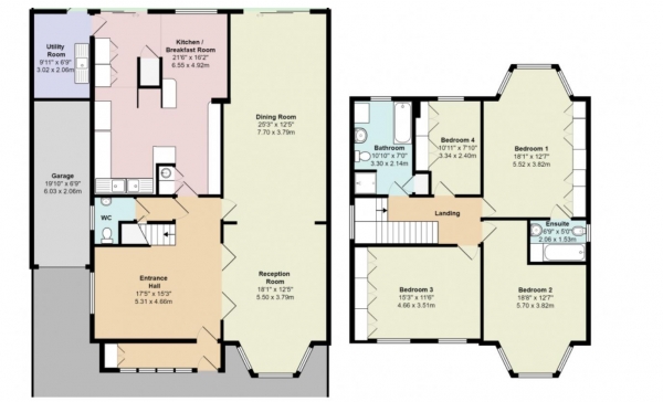 Floor Plan for 4 Bedroom Detached House for Sale in Mayfield Gardens, Hendon, London, NW4 2PY, NW4, 2PY - Offers in Excess of &pound1,400,000