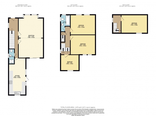 Floor Plan Image for 3 Bedroom Semi-Detached House for Sale in Lichfield Grove, Finchley, London, N3 2JP