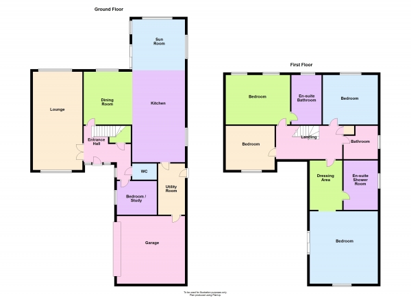 Floor Plan Image for 4 Bedroom Detached House for Sale in Folly Close,  Halifax