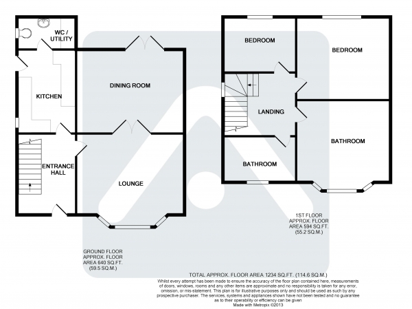 Floor Plan Image for 3 Bedroom Property for Sale in Upper Weston Lane, Southampton