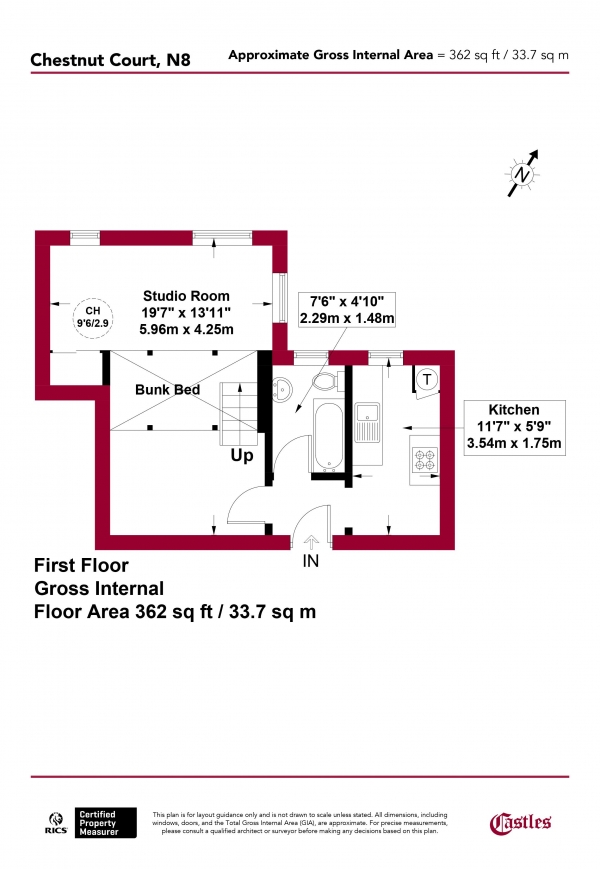 Floor Plan Image for Apartment for Sale in Chestnut Court, Middle Lane, N8