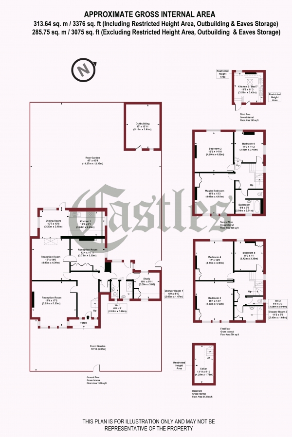 Floor Plan Image for 7 Bedroom Detached House for Sale in Ashley Road, N19