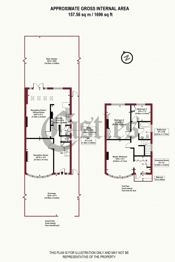 Floor Plan Image for 3 Bedroom Semi-Detached House for Sale in East End Road, Finchley, N2