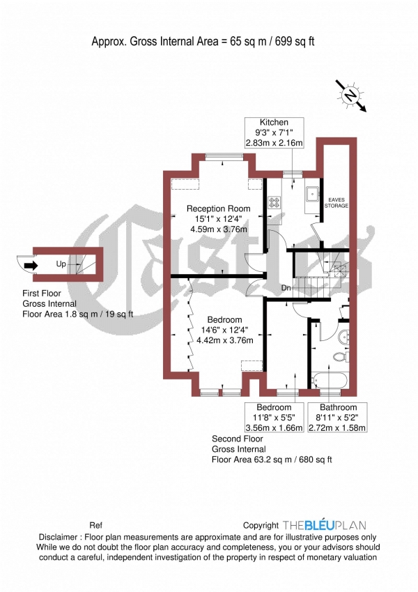 Floor Plan Image for 2 Bedroom Apartment for Sale in Albany Road, N4