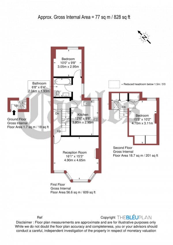 Floor Plan Image for 2 Bedroom Apartment for Sale in Rathcoole Avenue, N8