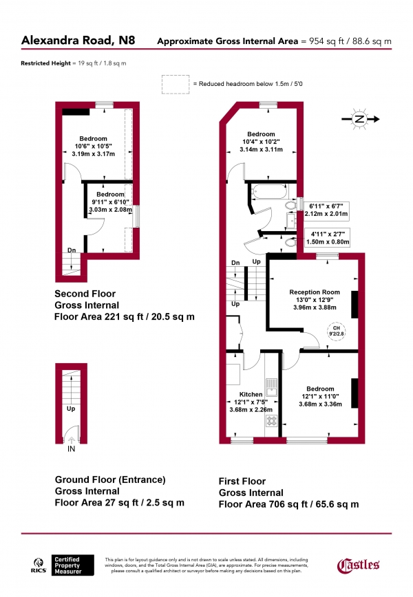 Floor Plan Image for 4 Bedroom Apartment for Sale in Alexandra Road, N8