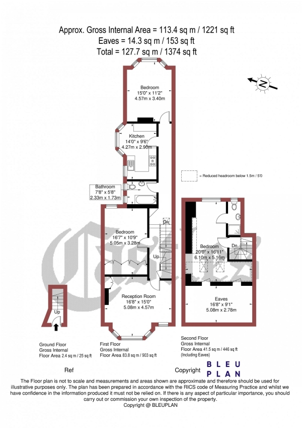 Floor Plan Image for 3 Bedroom Apartment for Sale in Inderwick Road, N8